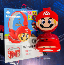 Cargar imagen en el visor de la galería, AUDIFONOS DIADEMA BLUETOOTH SUPER MARIO BROSS!!