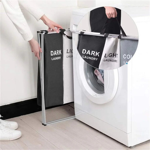 Cesto de Ropa Plegable 3 Compartimentos