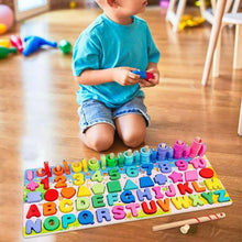 Cargar imagen en el visor de la galería, TABLERO DE MADERA 3D MONTESSORI MAGNÉTICOS PARA NIÑOS.
