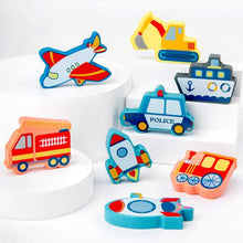 Cargar imagen en el visor de la galería, TABLERO DE MADERA 3D MONTESSORI MAGNÉTICOS PARA NIÑOS.

