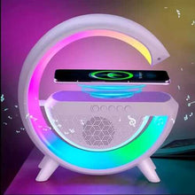 Cargar imagen en el visor de la galería, LAMPARA PARLANTE BUETOOTH, LUZ RGB Y CARGA INALAMBRICA
