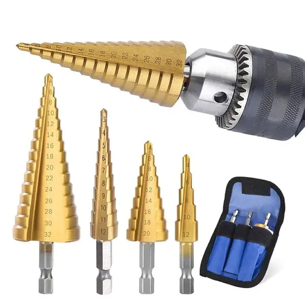 KIT COMPLETO DE BROCAS DE TITANIO ESCALONADAS