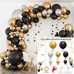 Kit Arco Dorado Negro Festivo