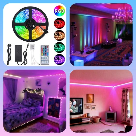 CINTA LED MULTICOLOR PARA DECORACION X 5 METROS